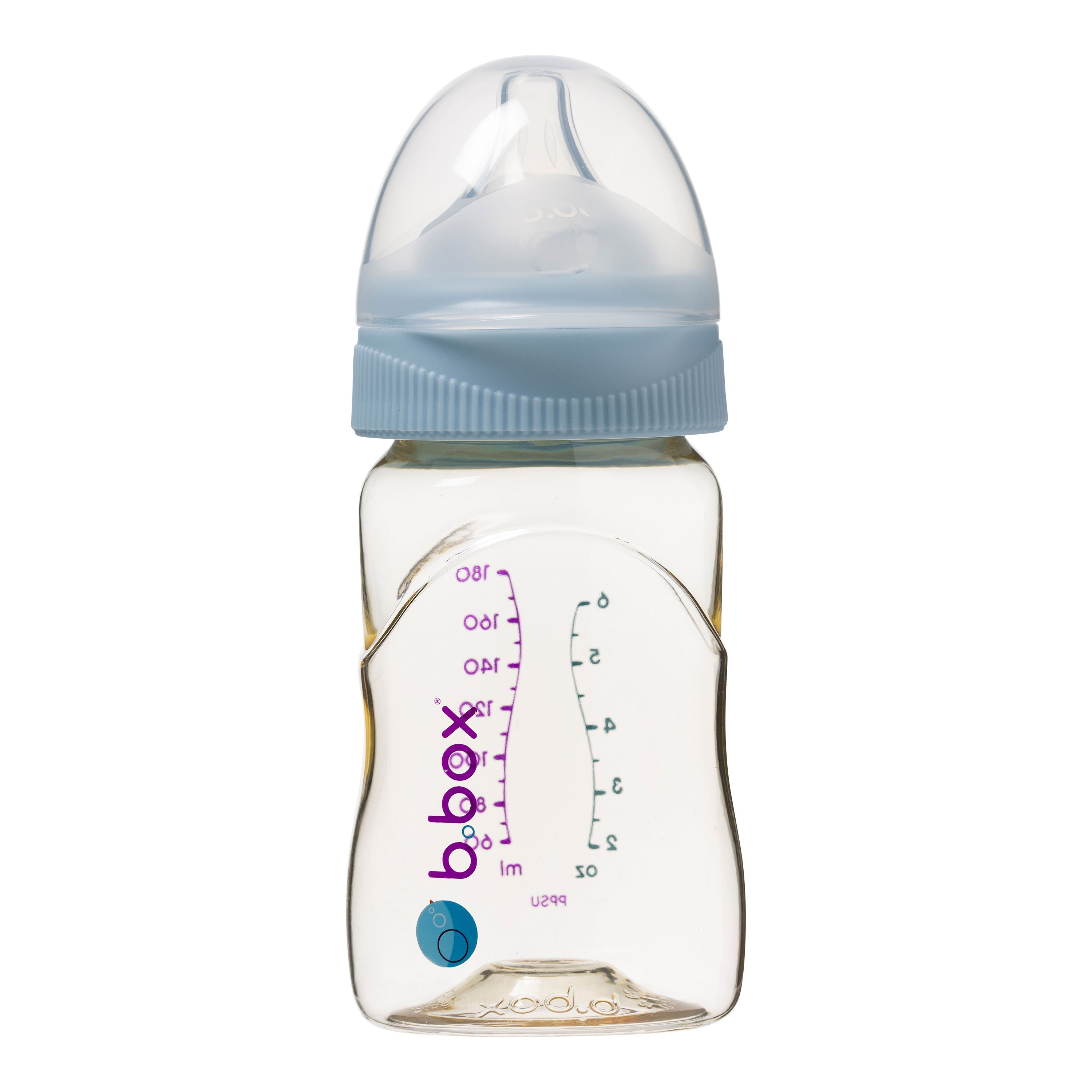 キャップ付きPPSU製哺乳瓶 出産準備におすすめ ブルー