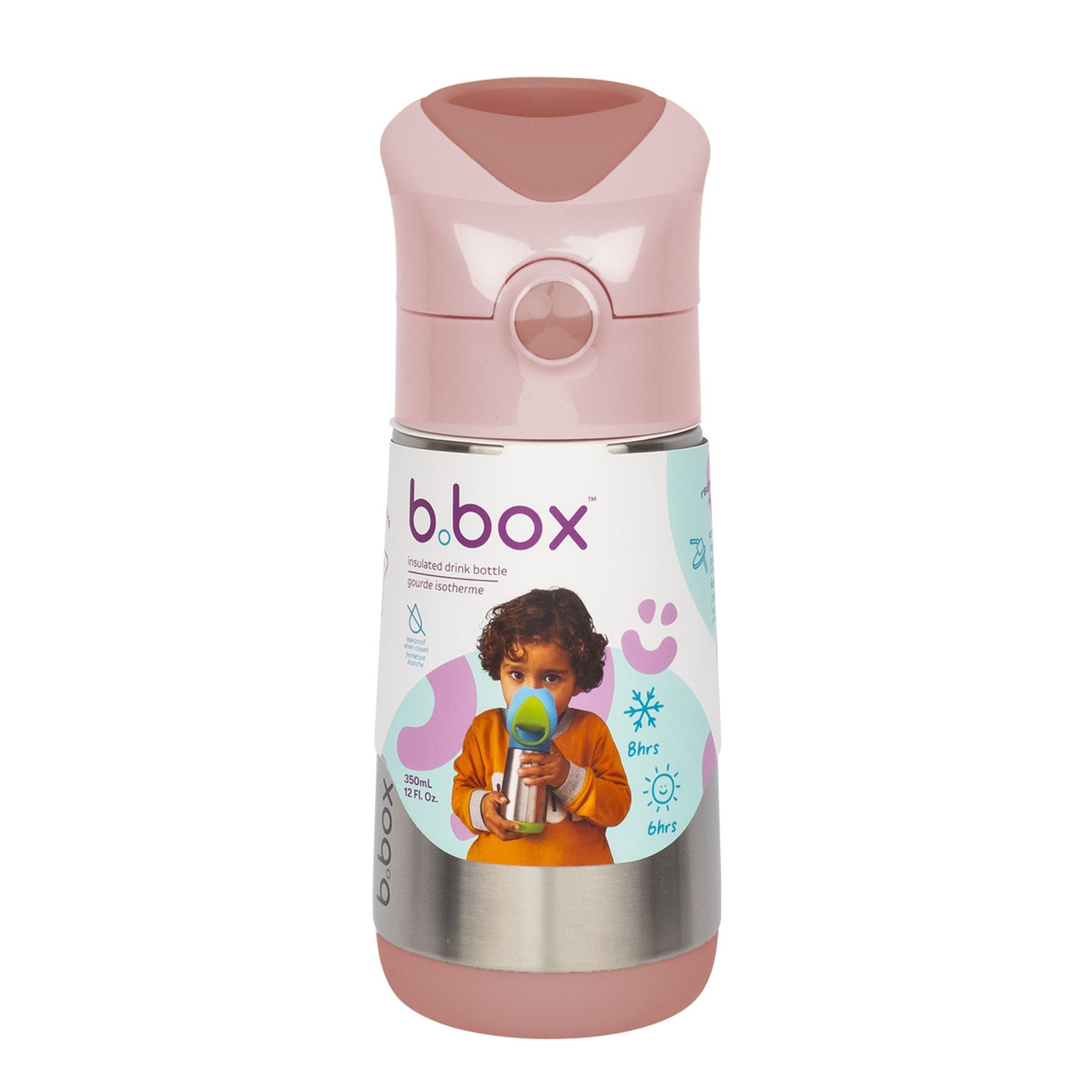 【New】350ml Insulated Drink Bottle - blush crush