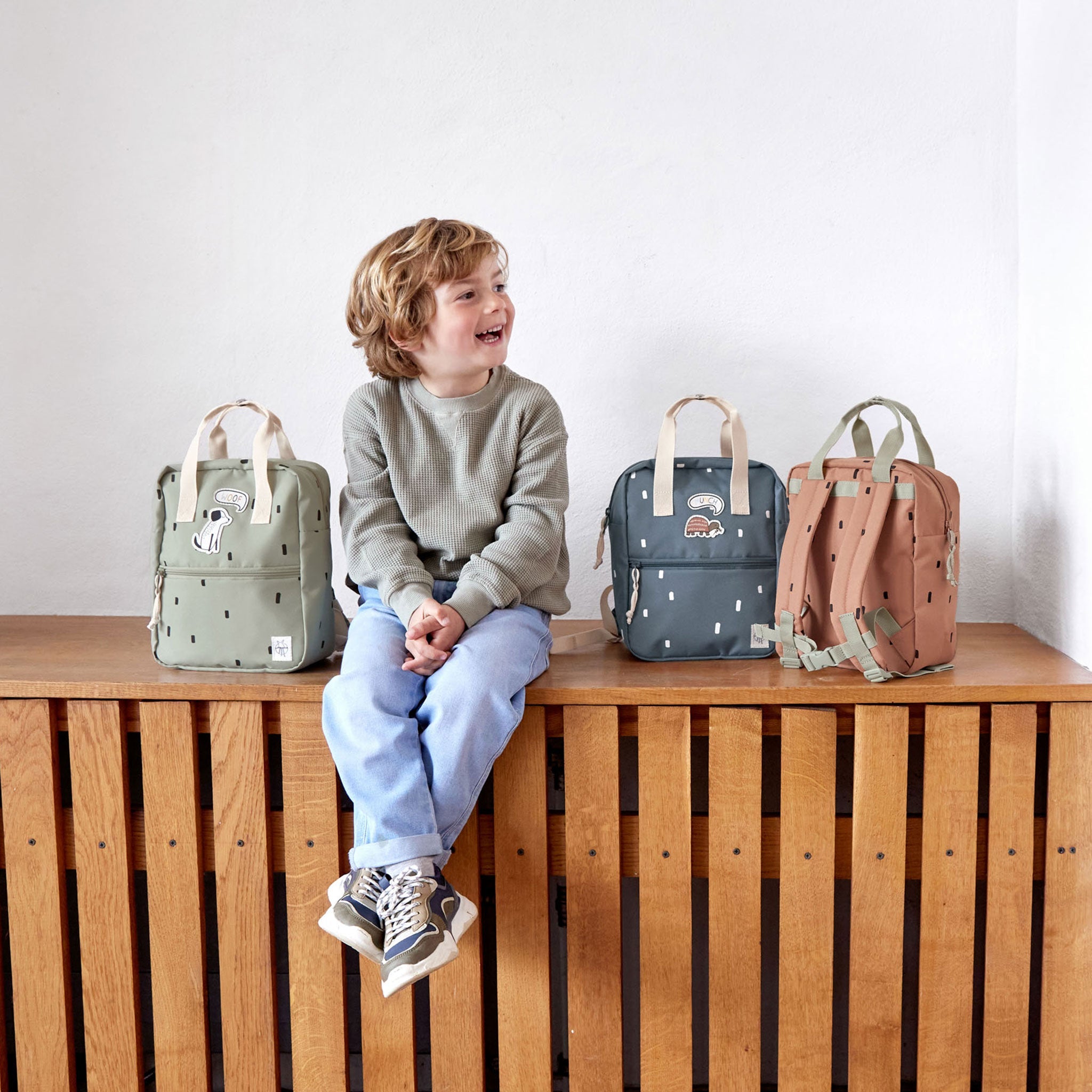 Mini Square Backpack Happy Prints