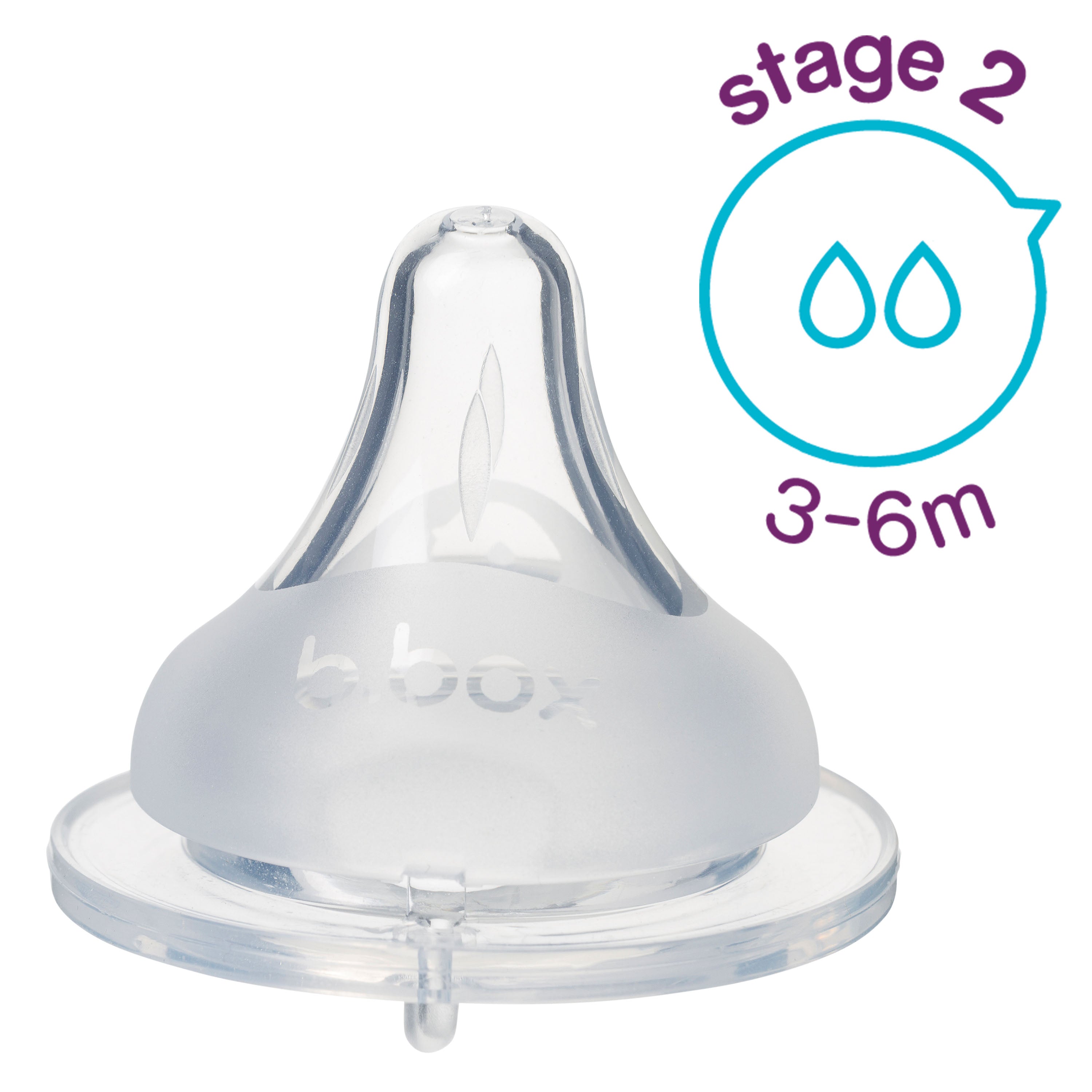 2 Pack Baby Bottle Anti-Colic Teat - stage 2