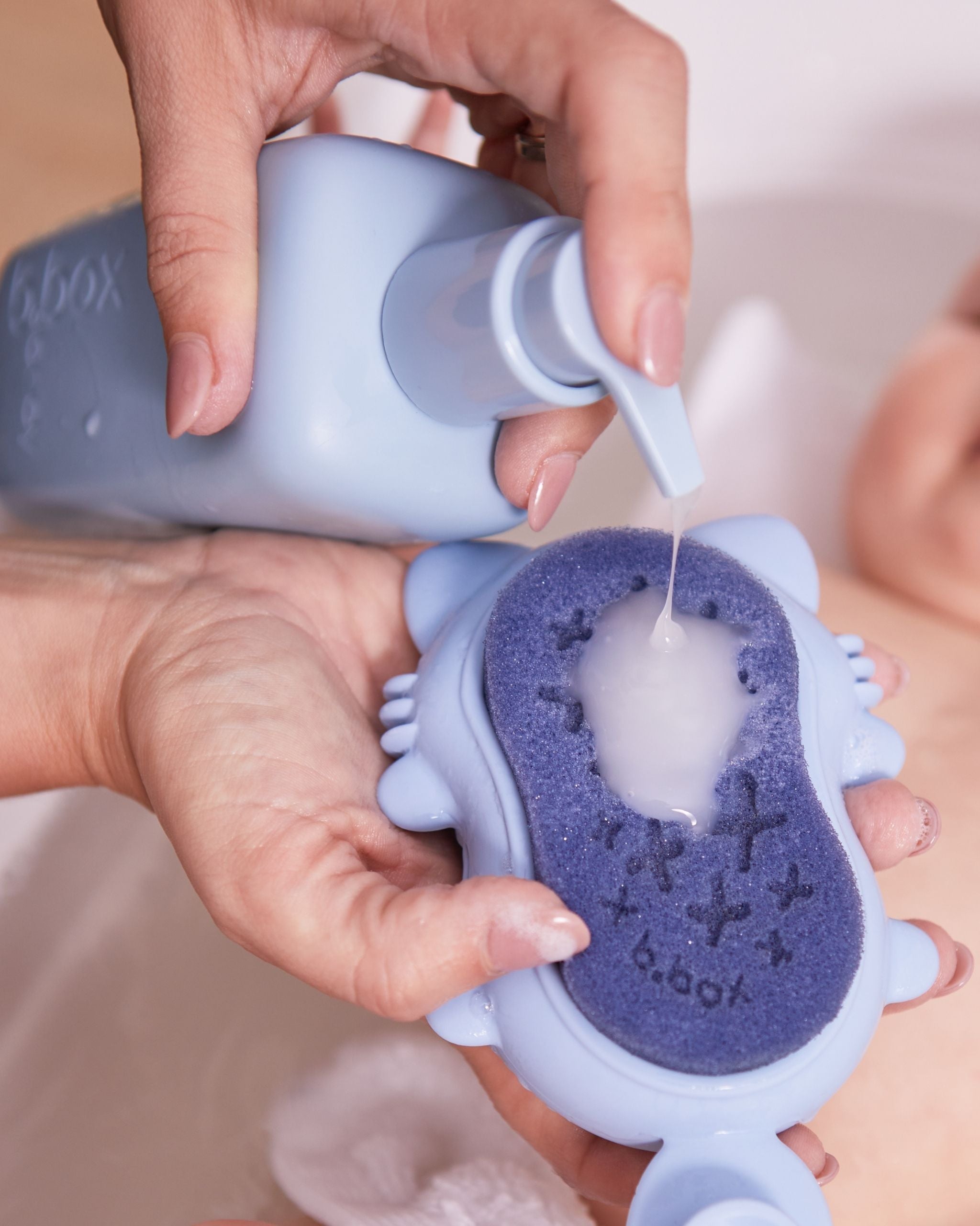 baby bath brush + sponge b.box body