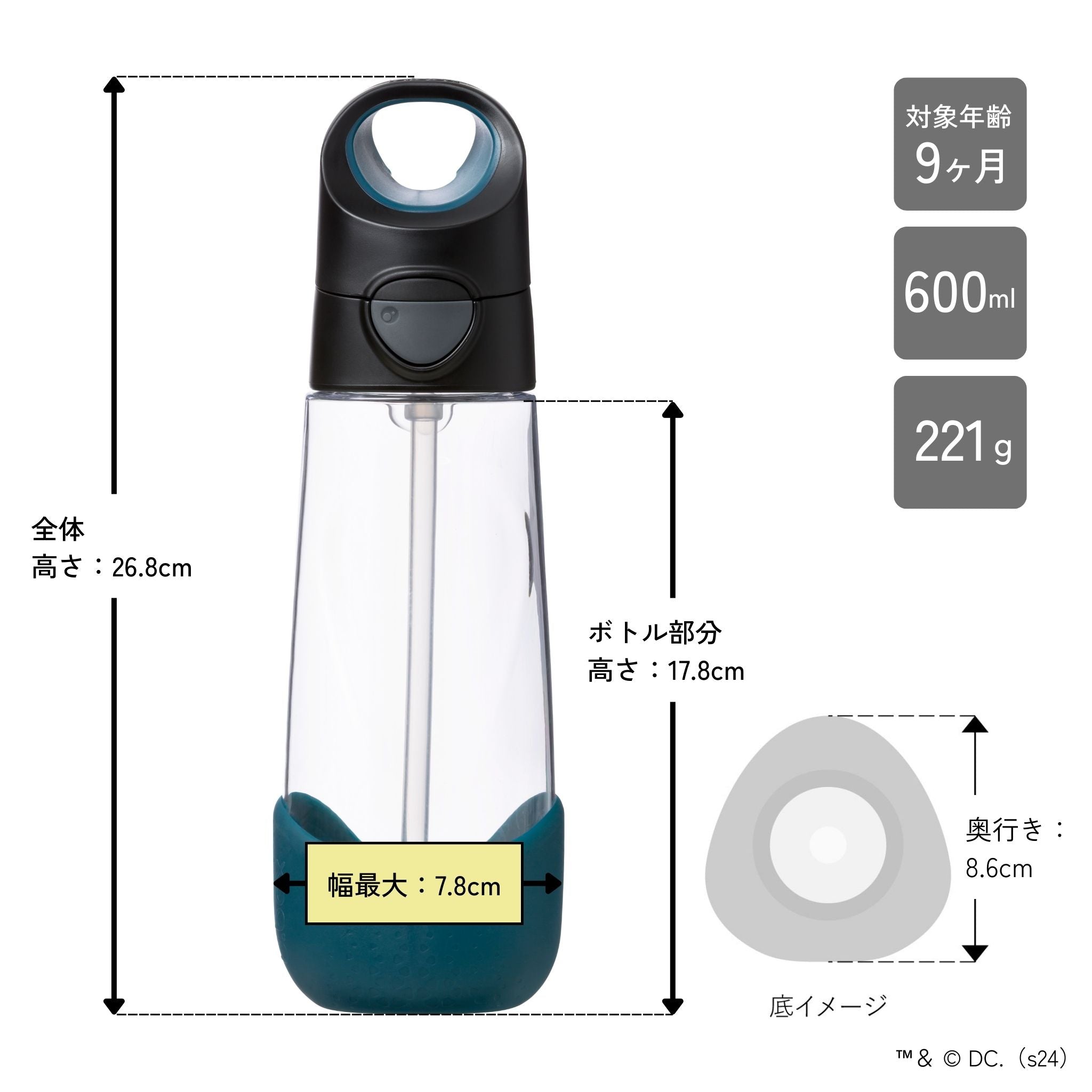 600mL Tritan drink bottle