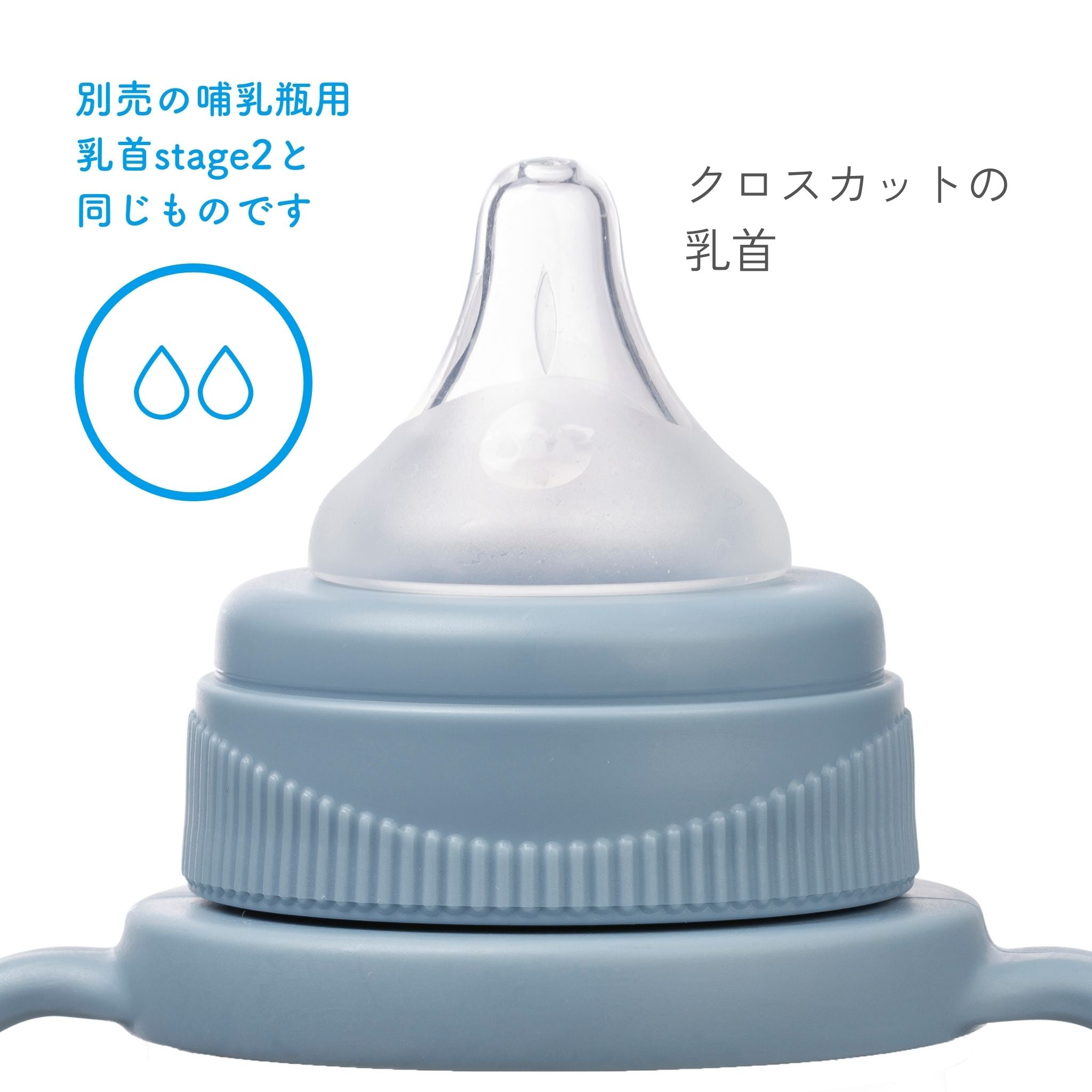 ステップ1のティートの飲み口のズーム