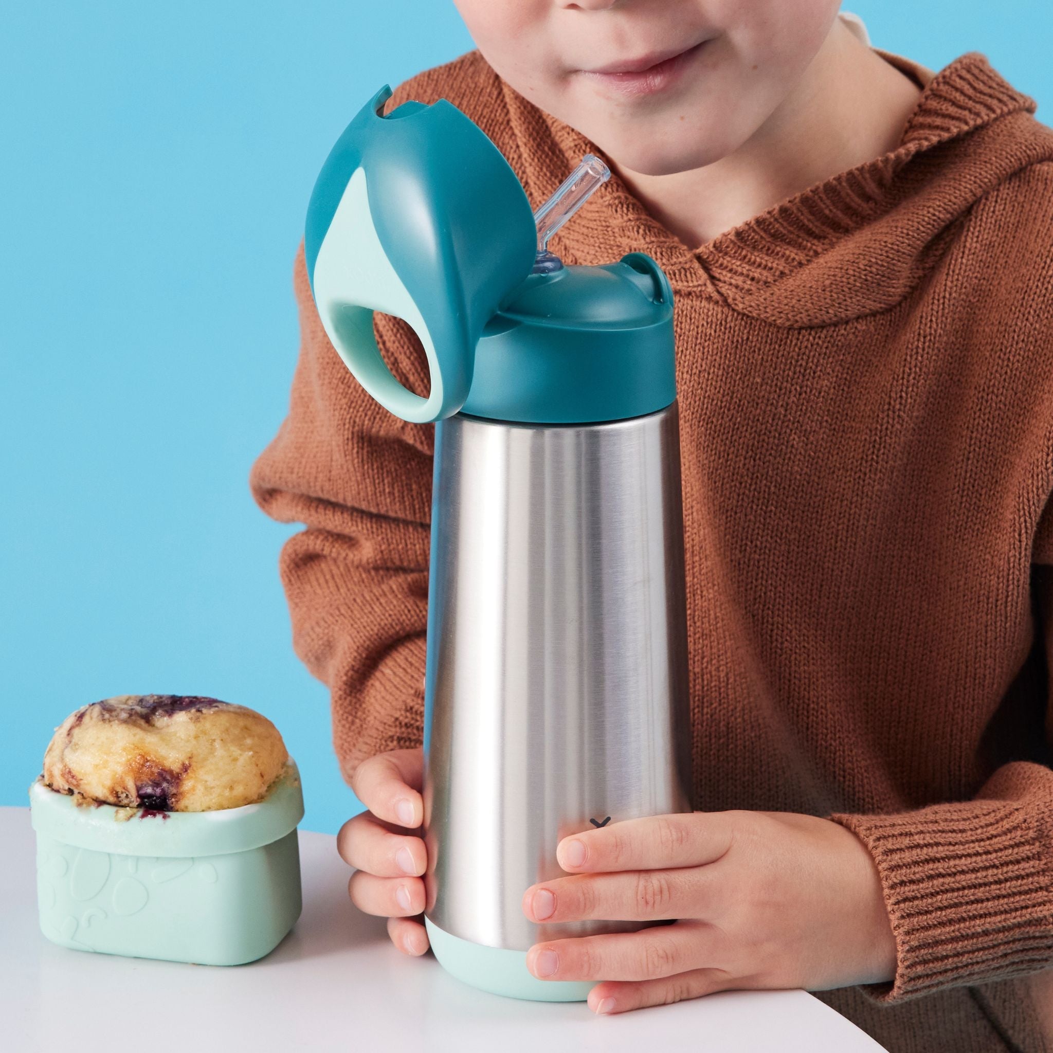 子供用水筒 500mlサイズ グリーンカラー ステンレスドリンクボトル 500ml（ステンレス製水筒）