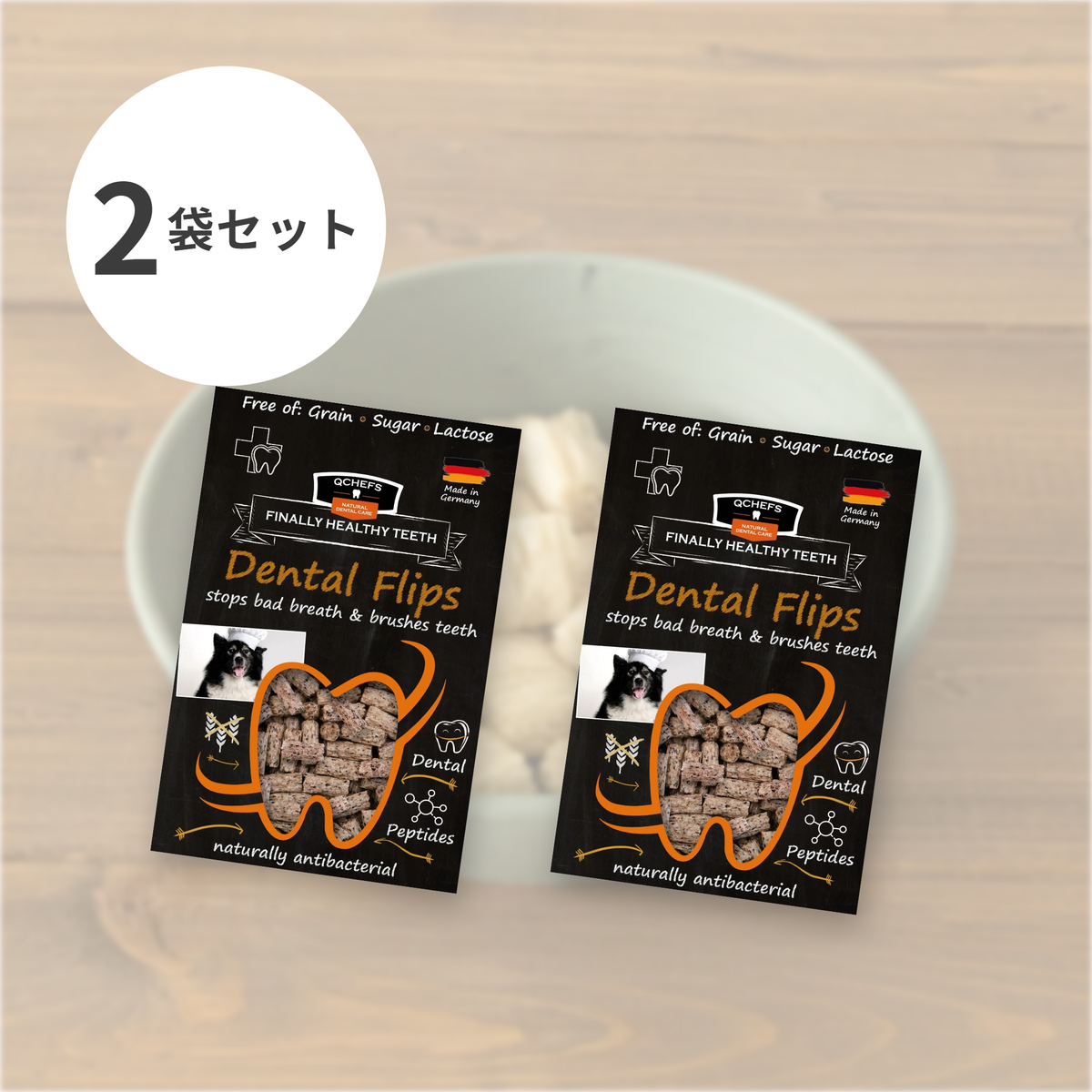 2-pack set Dental Flips for Dogs