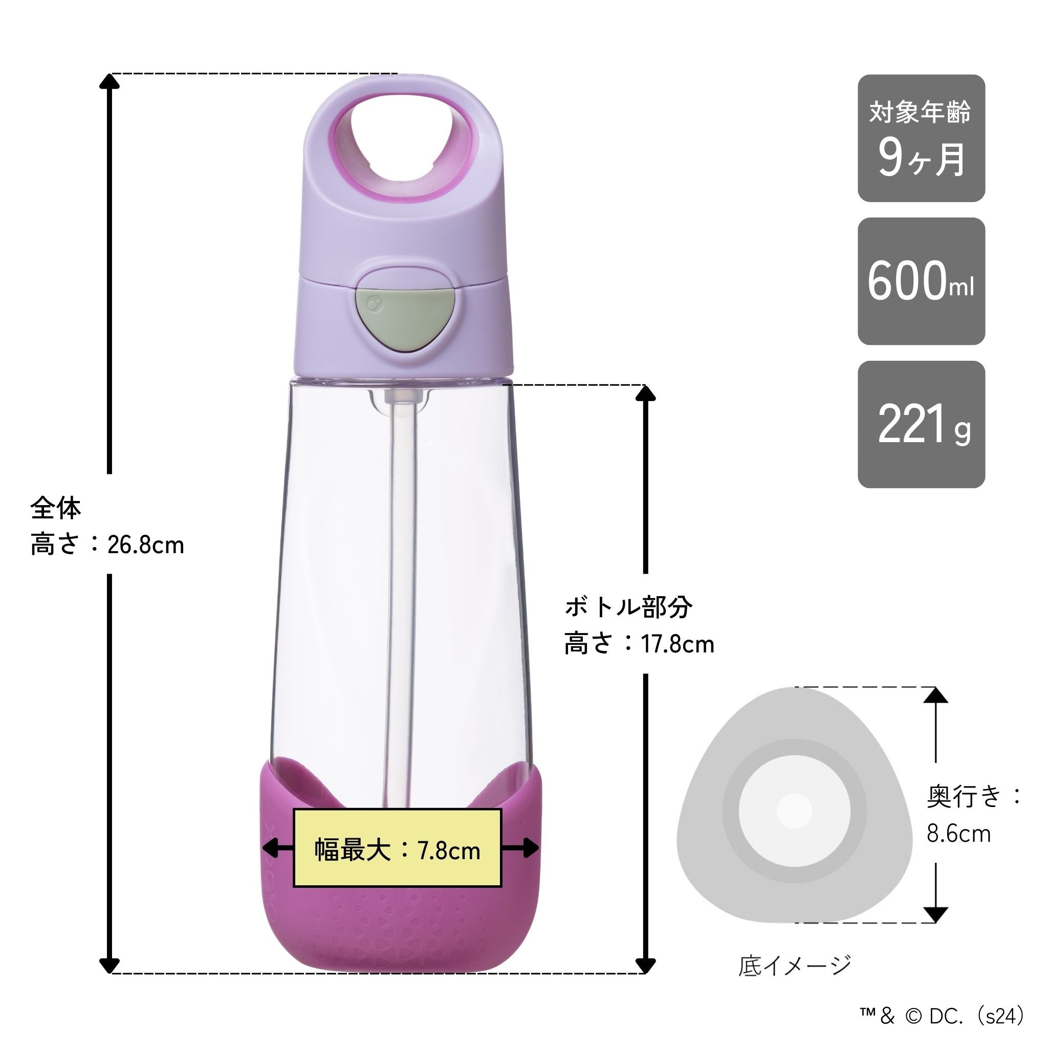 600mL Tritan drink bottle
